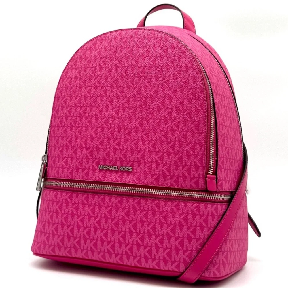 Michael Kors Medium Rhea Zip Backpack - Dragonfruit